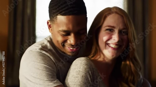 Happy couple close up