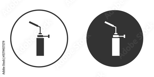 Blowtorch icon design flat silhouette style