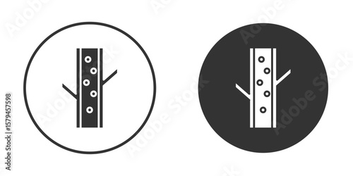 Blood vessel icon design flat silhouette style