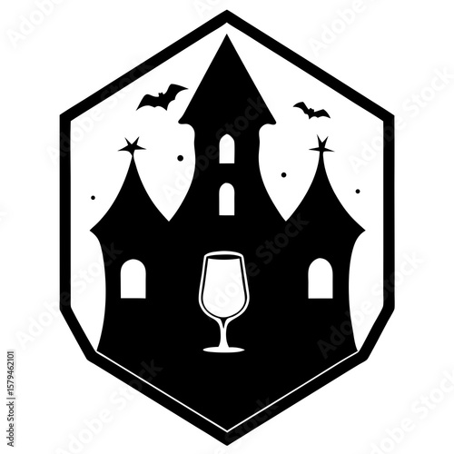 ghostly wine bottle label 