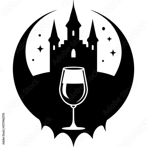 silhouette of a castle