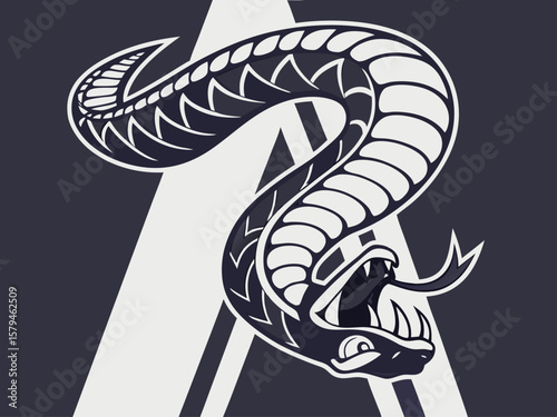 Snake with Sword Graphic Design