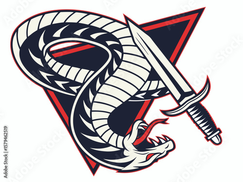 Snake with Sword Graphic Design