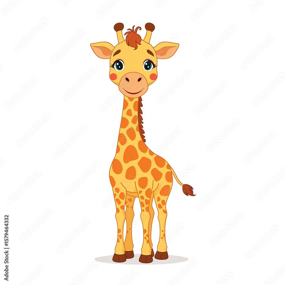Obraz premium Cute Cartoon Giraffe