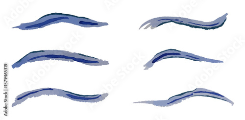 Set - watercolor brush strokes in grunge style - multicolored. Watercolor Vintage. Art creative modern abstract vector.