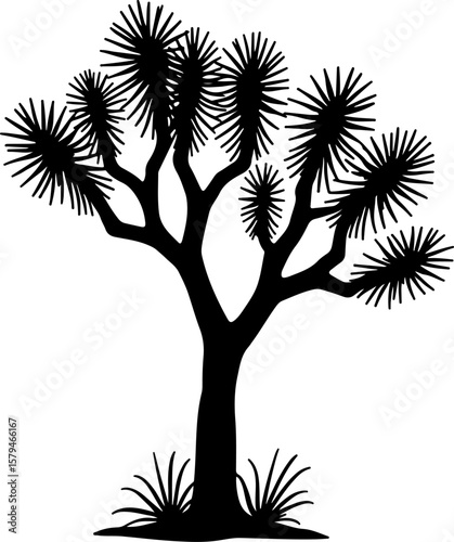 Joshua Tree Desert Silhouette" vector bundle