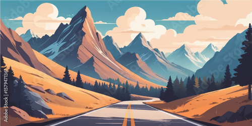Snow-capped mountains pierce the winter sky, a panoramic view of nature's icy peaks and sunlit valleys