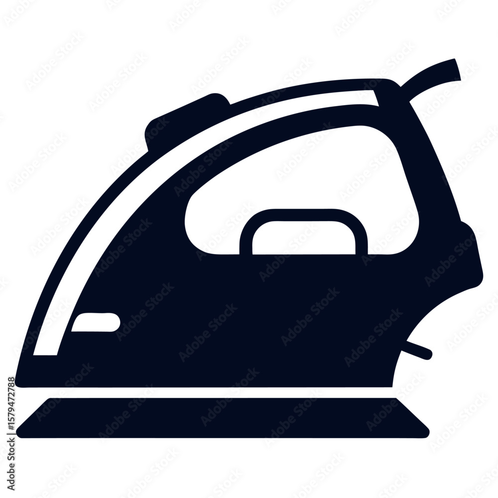 Clothes Iron Silhouette Household Appliance Icon Clothes Iron Silhouette Household Appliance Icon