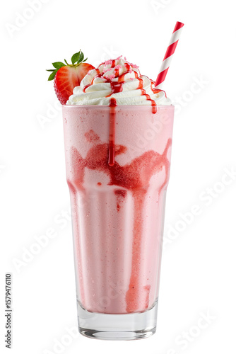 smoothie, drink, strawberry, fruit, glass, milkshake, food, juice, cocktail, milk, beverage, berry, healthy, shake, red, cold, fresh, sweet, dessert, white, isolated, pink, diet, cream, yogurt