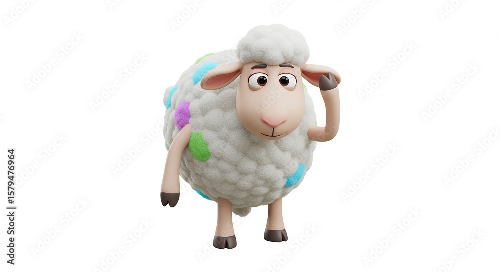 Obraz premium Cartoon sheep illustration