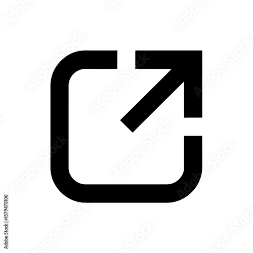 External Link Icon Symbolizing Navigation, Redirection, and Website Connections in Digital Interfaces and User Experience