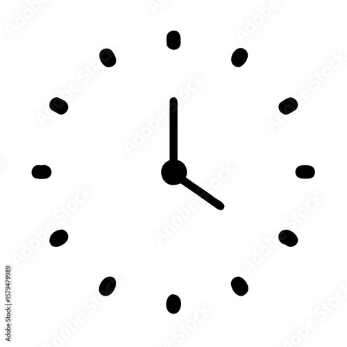 Clock face illustration showing the time at four o'clock time management tool