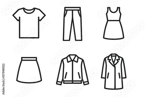Fashionable clothing items displayed in a modern layout for seasonal wardrobe inspiration