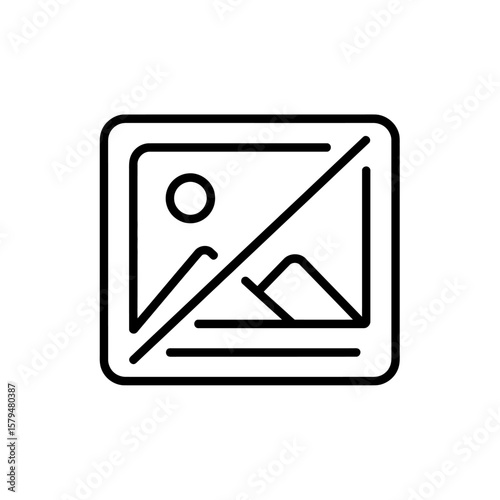 Broken Image File Icon Graphic Representation Indicating an Image Cannot Be Displayed Due to Errors