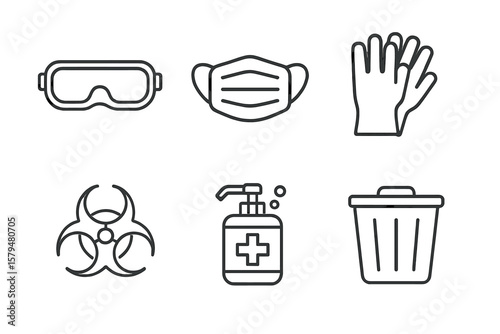 Protective gear used in healthcare settings during emergencies and hazardous situations involving biological risks