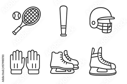 Various modes of transportation illustrated in simple line art style displayed in a grid layout for easy viewing and recognition