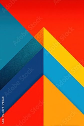 Wallpaper Mural Abstract geometric background with overlapping colorful textured patterns Torontodigital.ca