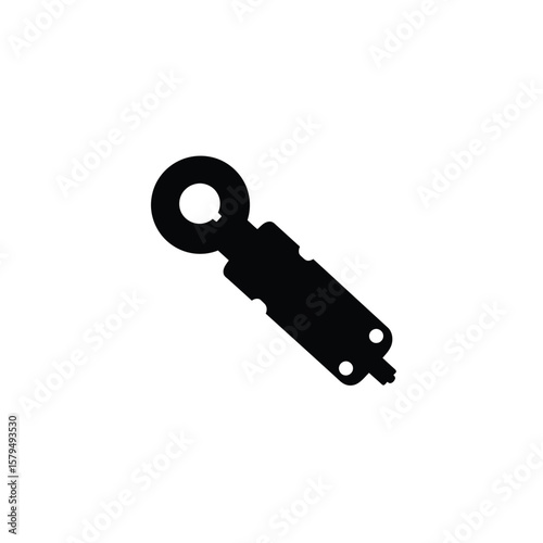 Black chuck key icon tool