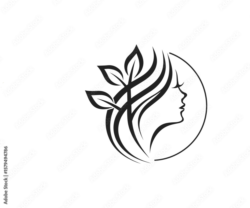 Fototapeta premium vector illustration of a flower. heart with crown logo. fashion logo. Beauty fashion house. modeling dress jewelry. fashion technology Monogram logo design for entrepreneur and best business icon. 