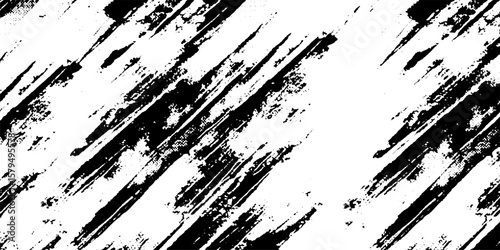 Vector grunge brush strokes texture rough black scratches for wallpaper  paint splatter template  dirt banner transparent background