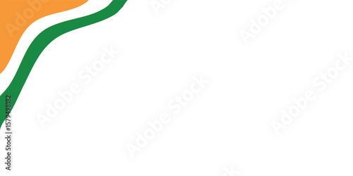 Tricolor Indian Flag Border Vector Design – Saffron White Green Decorative Frame for Independence Day and Patriotic Artwork