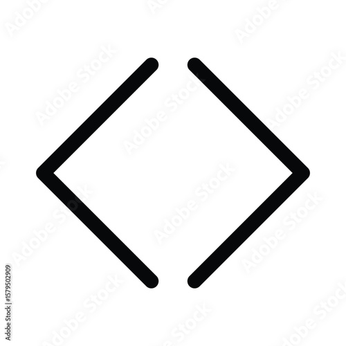Horizontal chevron selector for UI navigation, slider, and carousel.