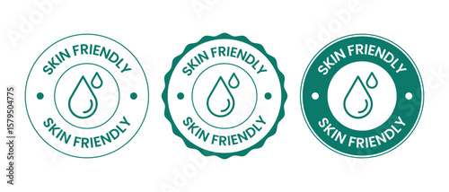 Skin Friendly Teal Icon Gentle Product Hypoallergenic Badge