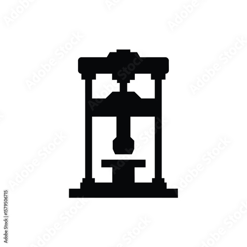 Black hydraulic press icon machine
