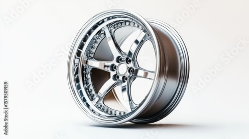 High-quality alloy wheel showcasing modern design and craftsmanship in bright lighting