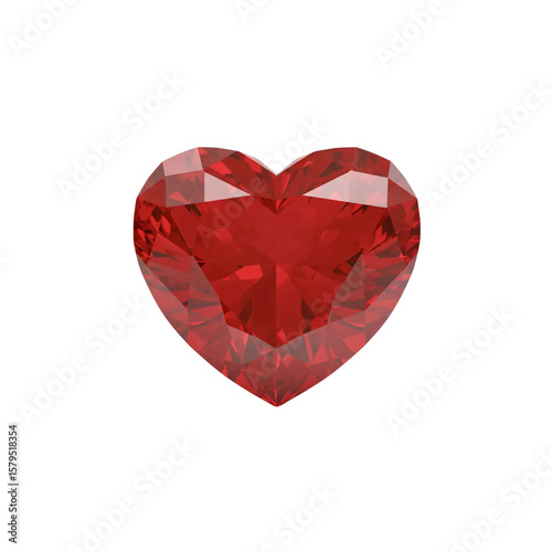 Wallpaper Mural Stunning Red Heart Gemstone Ruby Symbolizing Love on Black Background Torontodigital.ca