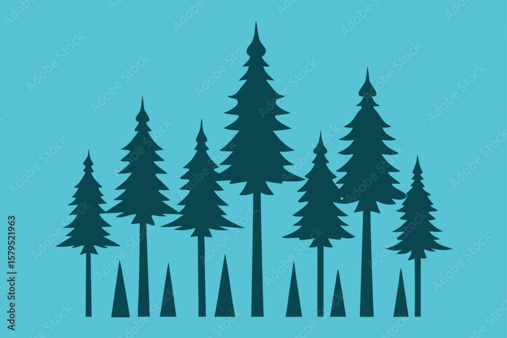 Obraz premium vector illustration of a forest