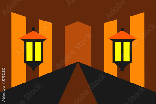 street lamp in the night