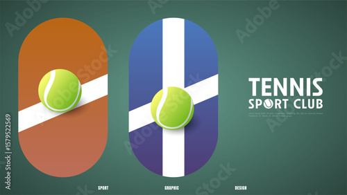 Tennis Sport Club for content tennis online, Illustrations for use in sporting events , Illustration Vector  EPS 10