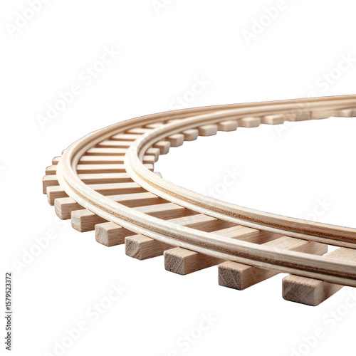 Curved Wooden Train Track