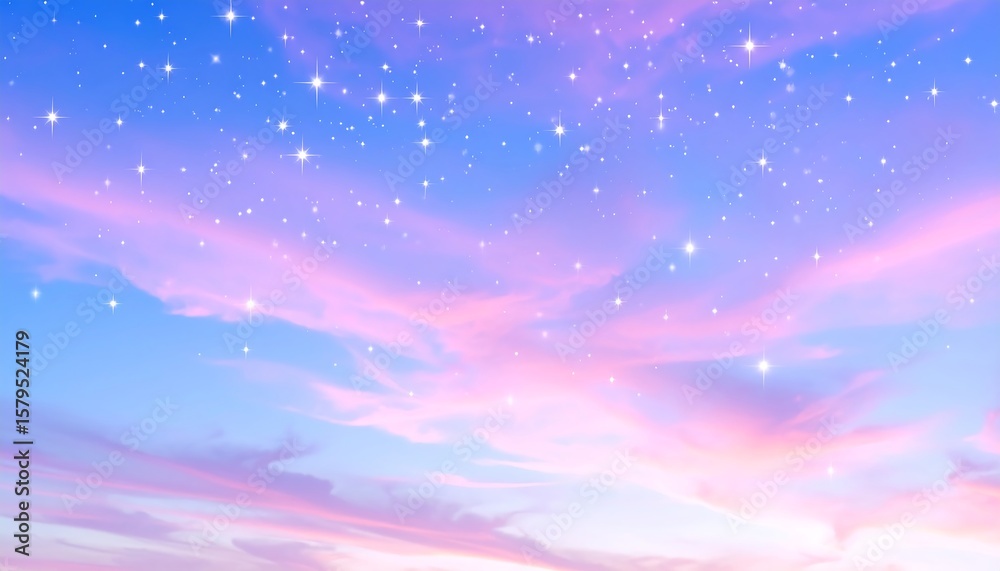 Pastel sky with sparkling stars Pastel sky with sparkling stars
