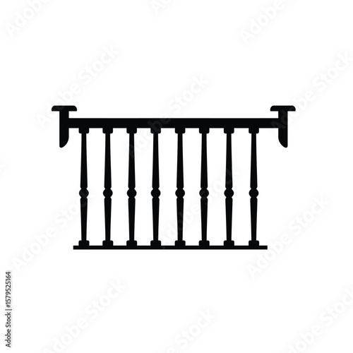 Balcony railing silhouette balustrade banister