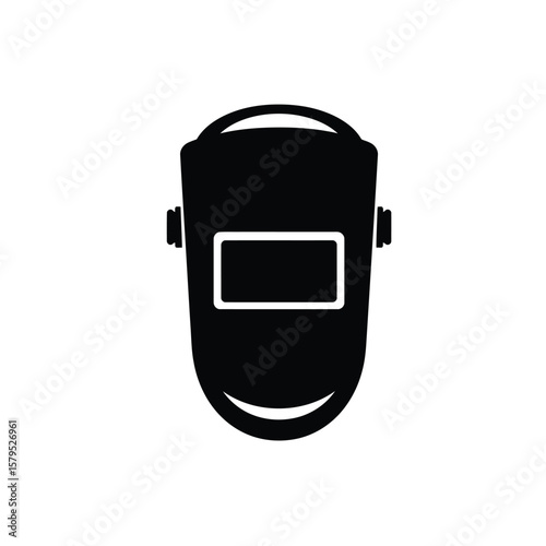 Black welding mask icon protection safety