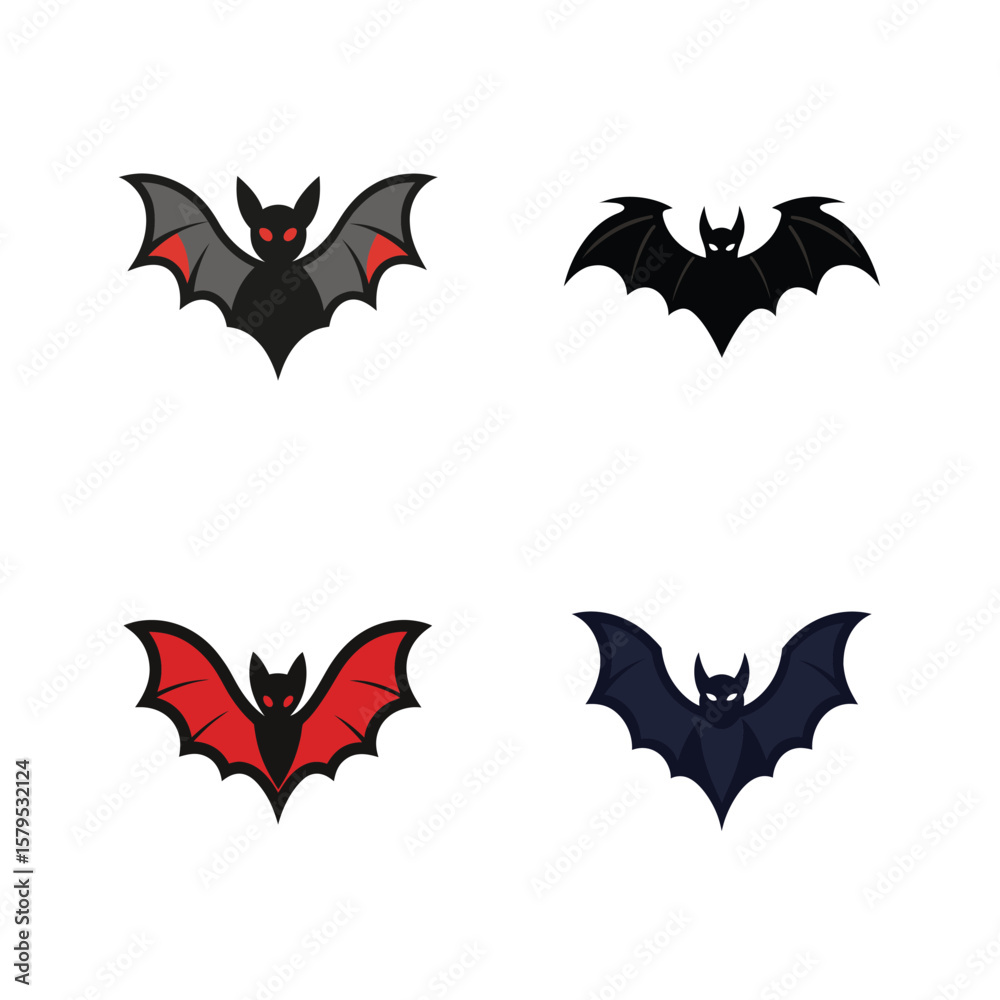 Fototapeta premium Four bat icons