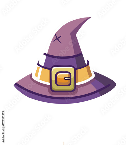 Whimsical Witch Hat Vector A Touch of Halloween Charm and Magic
