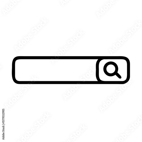 Search bar icon for websites, ideal for web design projects needing easy search functionality, giving websites a modern and sleek look.