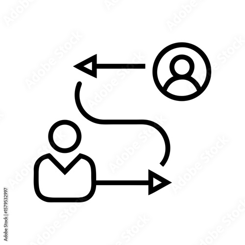 Customer journey bidirectional communication in marketing is vital for building strong brand client relationships. Ideal for business presentations and articles.