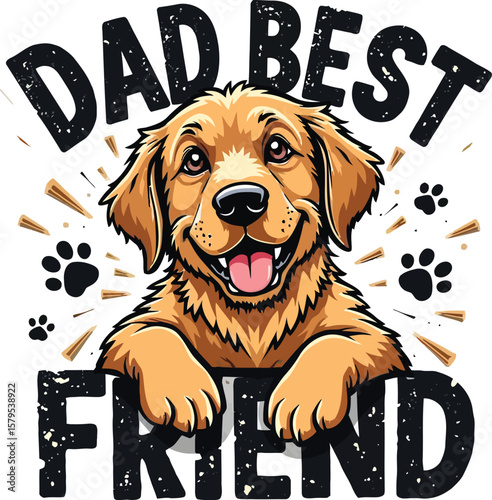 Golden retriever dog best friend puppy