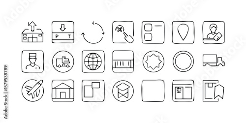 27 Online Banking Glyph Icons on Transparent Background