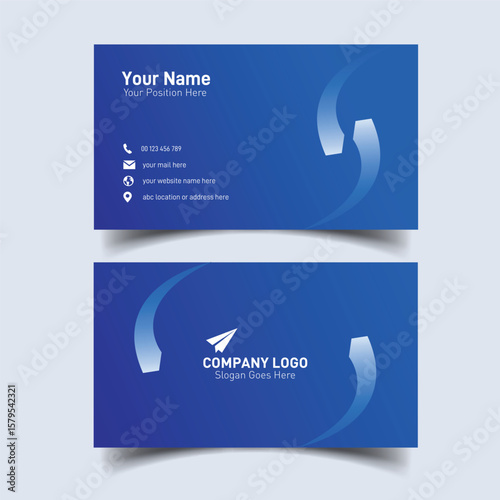 Insurance Agent Visiting Card Design. Modern & Minimalist Business Card Template