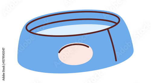 Filled water bowl pet accessory