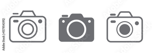 Camera icon set. photo camera icon. camera photography icon.
