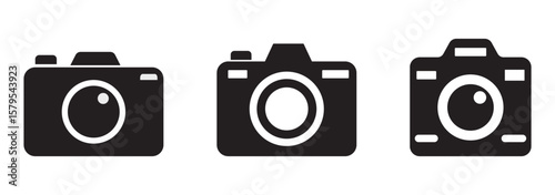 Camera icon set. photo camera icon. camera photography icon.