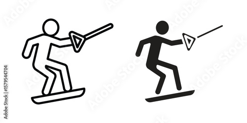 Wakeboarding icon Logo Design Vector Template Illustration