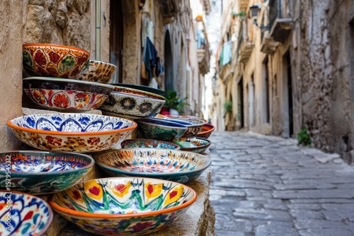 Fototapeta Naklejka Na Ścianę i Meble -  Sicilian crafts and traditional cuisine in Erice