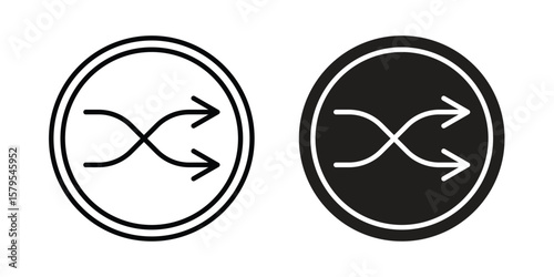 Shuffle icon Logo Design Vector Template Illustration
